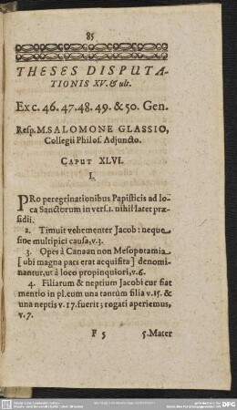 Themata Disputationis XV