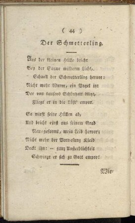 Der Schmetterling.
