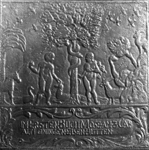 Ofenplatte mit biblischer Szene