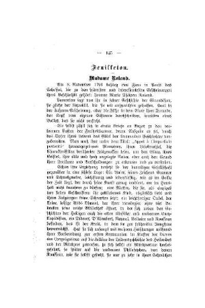 Feuilleton : Madame Roland