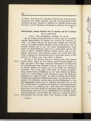 Abwehrkämpfe zwischen Cambrai und St. Quentin und bei Le Cateau