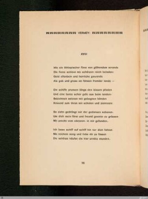 Von der liebe die freundschaft heisst XVIII
