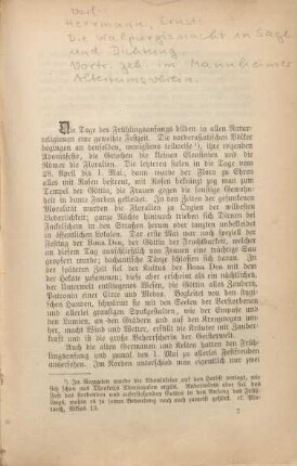 Die Walpurgisnacht in Sage und Dichtung : Vortrag gehalten im Mannheimer Altertumsverein