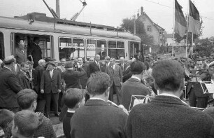 Einweihung der modernisierten Bergstrecke der Albtalbahn von Karlsruhe nach Langensteinbach.