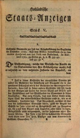 Holländische Staats-Anzeigen. 5. 1786