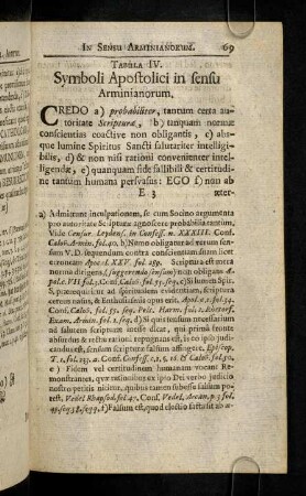 69-76, Credo a) probabiliter, tantum certa autoritate ...