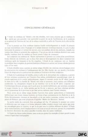 Chapitre XI: Conclusions générales