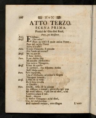 106-119, Scena prima. / Erster Auftritt. - Scena VI. / Sechster Auftritt.