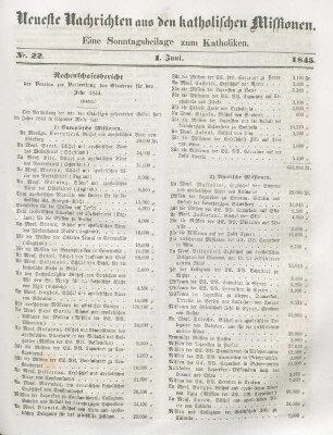 Neueste Nachrichten aus den katholischen Missionen Nr. 22