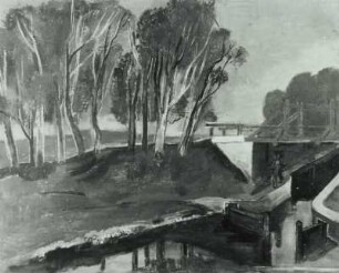 Landschaft mit Brücke