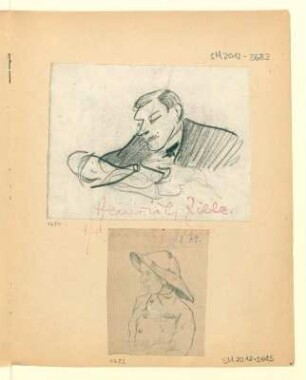 Mann mit Leberfleck und geschlossenen Augen