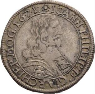 Münze, Guldentaler (60 Kreuzer), 1671