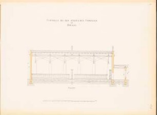 Königliches König-Wilhelms-Gymnasium, Breslau: Turnhalle: Längsschnitt