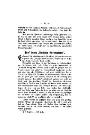Fünf Jahre "Russische Bodenreform"