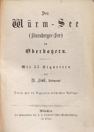 Der Würm-See (Starnberger-See) in Oberbayern