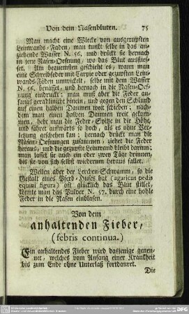 Von dem anhaltenden Fieber, (febris continua.)