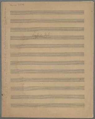 Siegfried-Idyll, pf, WWV 103, E-Dur, Arr - BSB Mus.ms. 23209 : Siegfrieds Idyll