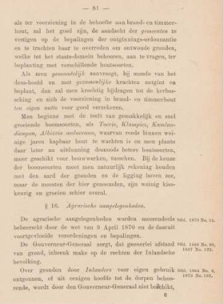 § 16. Agrarische aangelegenheden