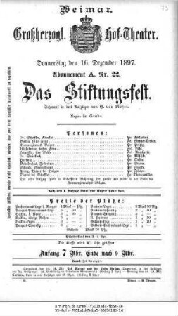 Das Stiftungsfest