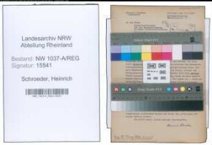 Entnazifizierung Heinrich Schroeder , geb. 10.04.1906 (Studienrat)