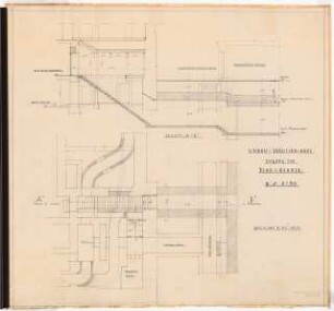 Umbau des Preußischen Herrenhauses zum »Preußenhaus«, Berlin: Plankammer (Zugang): Schnitt, Grundriss 1:50