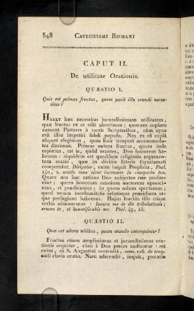 548-552, Caput II. De utilitate Orationis.
