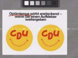 Wahlkampf-Aufkleber der CDU