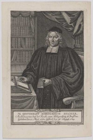 Bildnis des Gotthelff Ehrenreich Becker