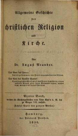 Allgemeine Geschichte der christlichen Religion und Kirche. Bd. 4 (1836)