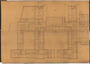 Reichsluftfahrtministerium, Berlin: Teilgrundriss V3-5/L3-5/Q3-5 1:100 (Sockelgeschoss)