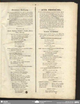 Dritter Aufzug / Acte troisième