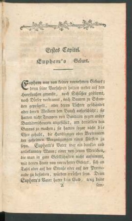 Erstes Capitel. Euphem's Geburt.