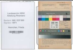 Entnazifizierung Frieda Hennchen , geb. 06.11.1910 ()