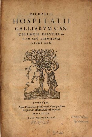 Epistolae seu sermones : libri sex ; in Vers.