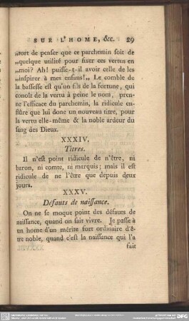 XXXIV. Titres