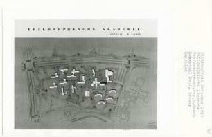 Philosophische Akademie, Berlin-Tiergarten (Diplomarbeit bei Willy Kreuer): Lageplan 1:1000