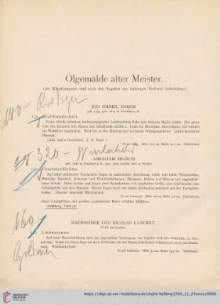 Ölgemälde alter Meister (Nr. 139-144)