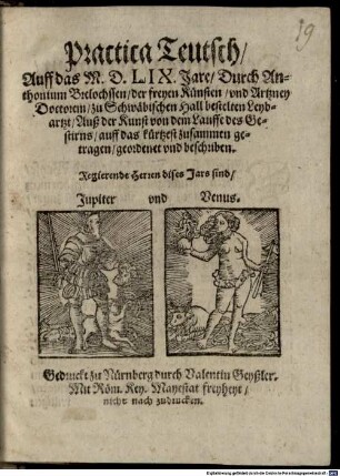 Practica Teutsch Auff das M.D.LIX. Jare