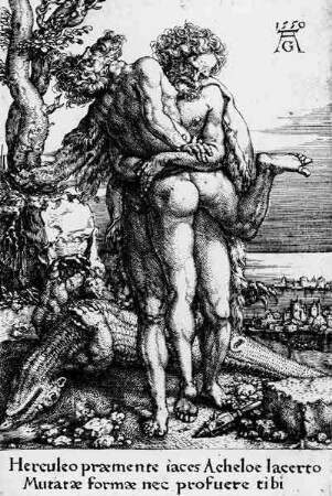 Herkules mit dem Flussgott Achelous