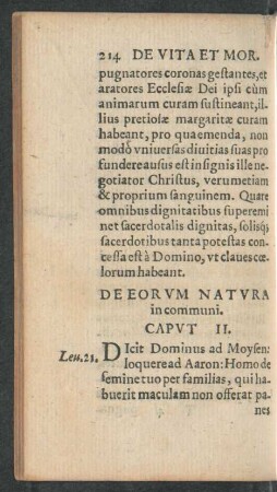 De Eorum Natura in communi. Caput II.