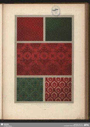 Gewebemuster. Ornamente mit geometrischen Figuren