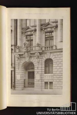 Tafel 24. Berlin. Pommersche Hypotheken-Aktien-Bank, Behrenstrasse 35 - Hauptportal