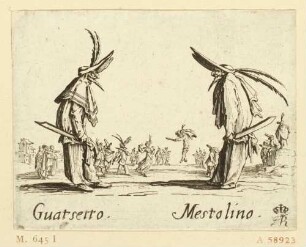Guarserro und Mestolino, Blatt 4 aus der Serie "Balli di Sfessania"
