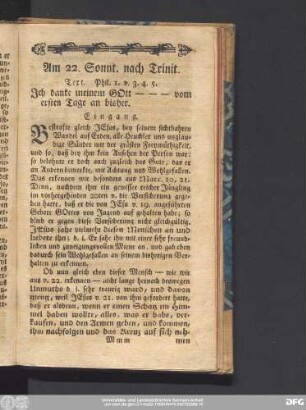 Am 22. Sonnt. nach Trinit. Text. Phil. 1. v. 3. 4. 5.