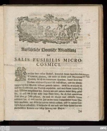 Ausführliche Chymische Abhandlung des Alis Fusibilis Microcosmici.