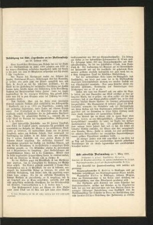 Erste ordentliche Versammlung am 7. März 1891