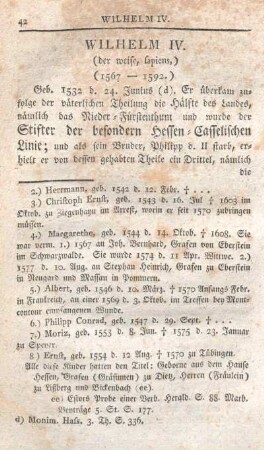 Wilhelm IV. (der weise, sapiens,) (1567 - 1592.)