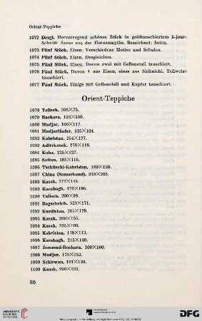 Orient-Teppiche (Nr. 1078-1159)