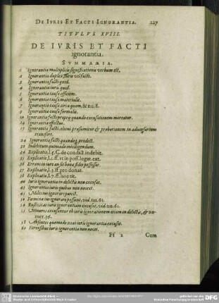 Titulus XVIII. De Iuris Et Facti ignorantia