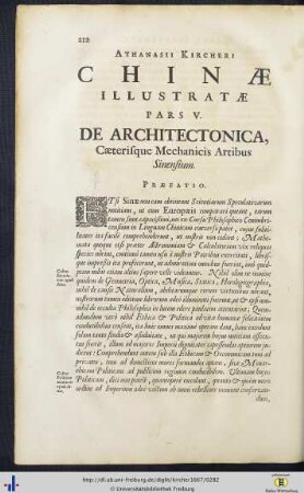 Pars V. De Architectonica, Caeterisque Mechanicis Artibus Sinensium.